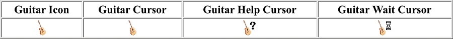 Guitar Icon and Cursors
