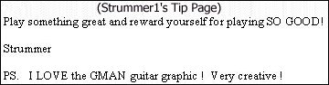 Strummer1's Tips